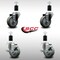 Service Caster 3.5'' SS Gray Poly Wheel Swivel 1-1/2'' Expanding Stem Caster Set 2 Brakes, 4PK SCC-SSEX20S3514-PPUB-2-TLB-2-112 - alternate 3